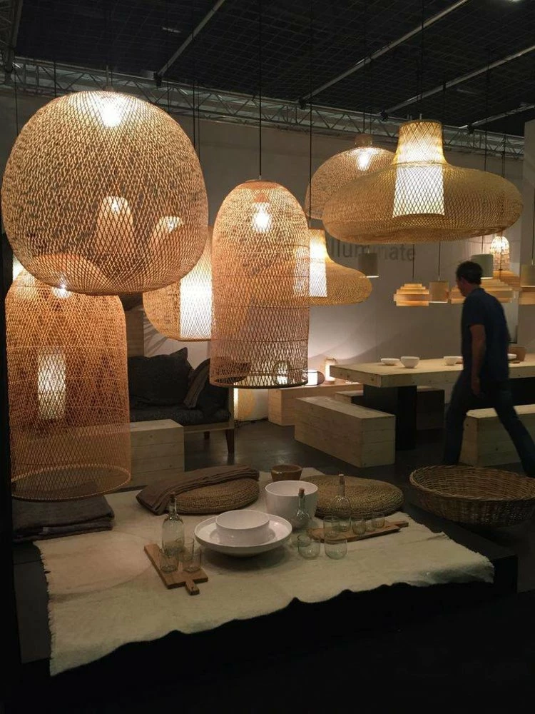 Ay Illuminate Hanglamp Cap Large Bamboe ø48cm 2 Ay Illuminate Hanglamp Cap Large Bamboe ø48cm - Afbeelding 2