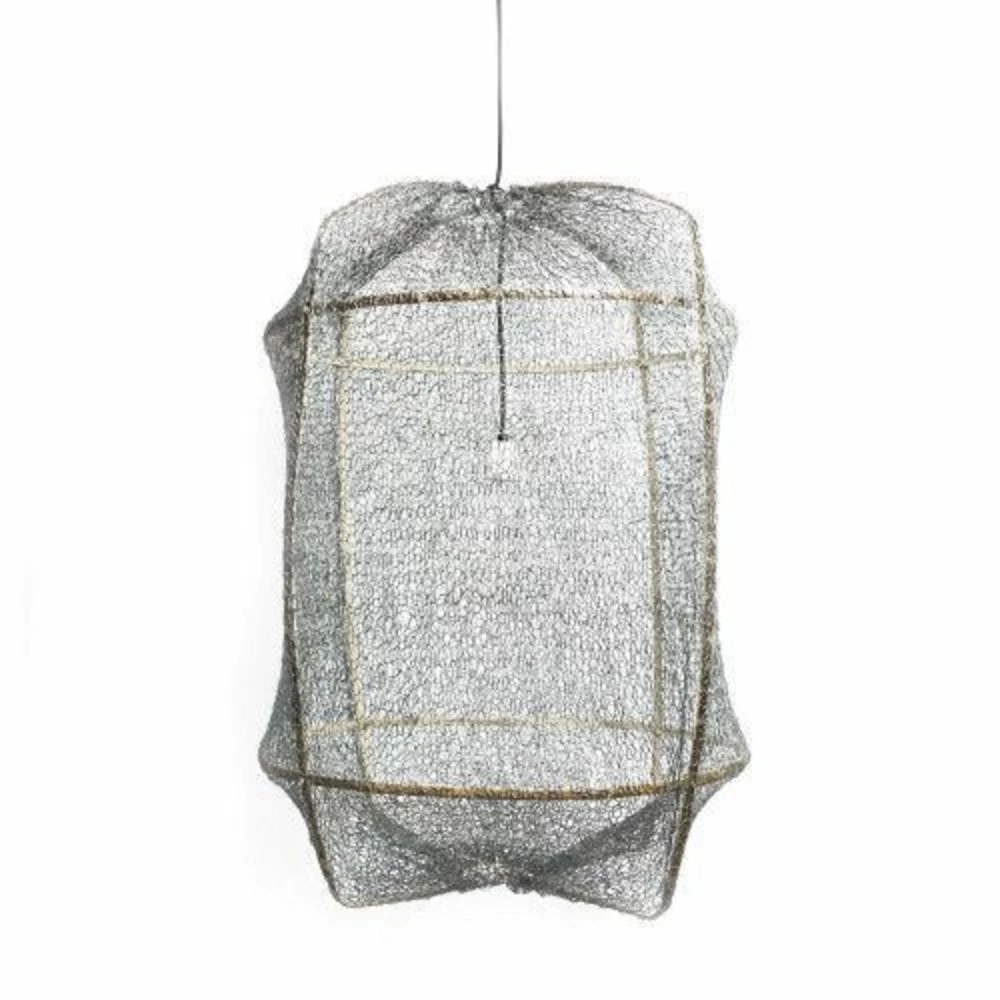 Ay Illuminate Hanglamp Z5 Zwart Sisal Net Grijs ø42x57cm 1 Ay Illuminate Hanglamp Z5 Zwart Sisal Net Grijs ø42x57cm
