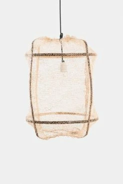 Ay Illuminate Hanglamp Z5 Zwart Sisal Net Tea Doek ø42x57cm