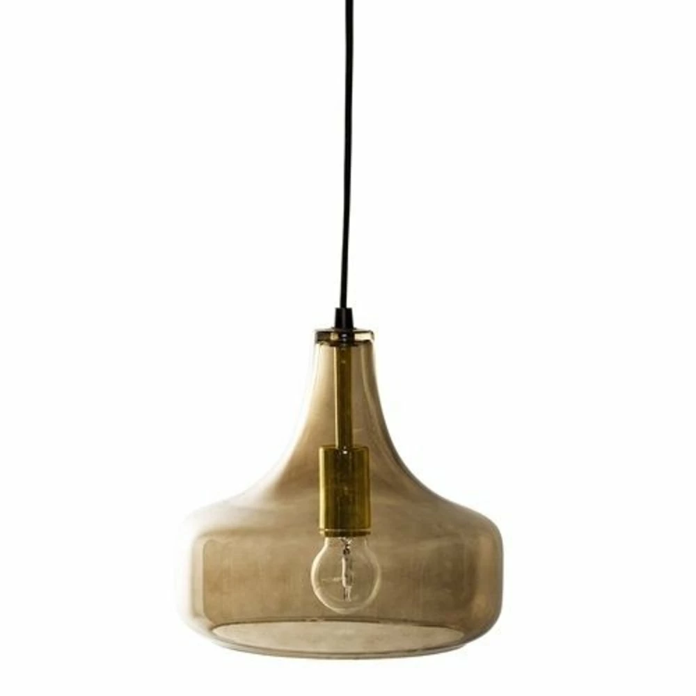 Bloomingville Hanglamp Bruin Glas 1 Bloomingville Hanglamp Bruin Glas