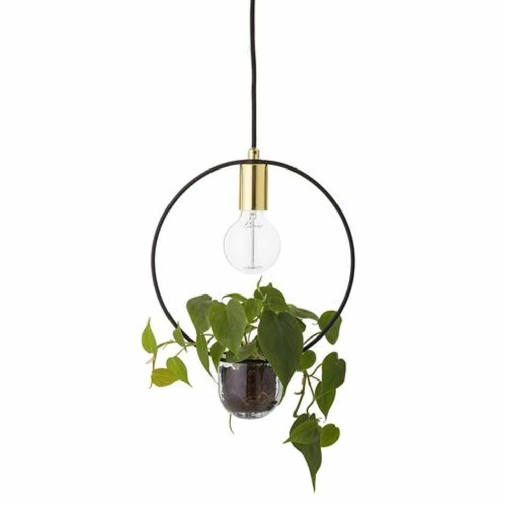Bloomingville Hanglamp Gold Finish Glas 1 Bloomingville Hanglamp Gold Finish Glas