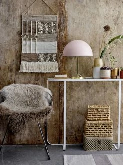 Bloomingville Tafellamp Goud Look Met Roze Lampenkap -verlichting Soldes Boutique bloomingville tafellamp goud look met roze lampenk 2