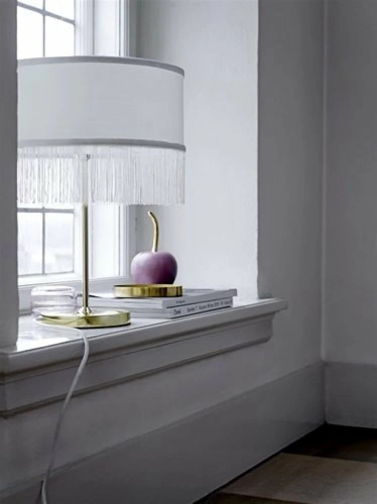 Bloomingville Tafellamp Goud Metaal Met Polyester Kap 2 Bloomingville Tafellamp Goud Metaal Met Polyester Kap - Afbeelding 2