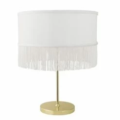 Bloomingville Tafellamp Goud Metaal Met Polyester Kap