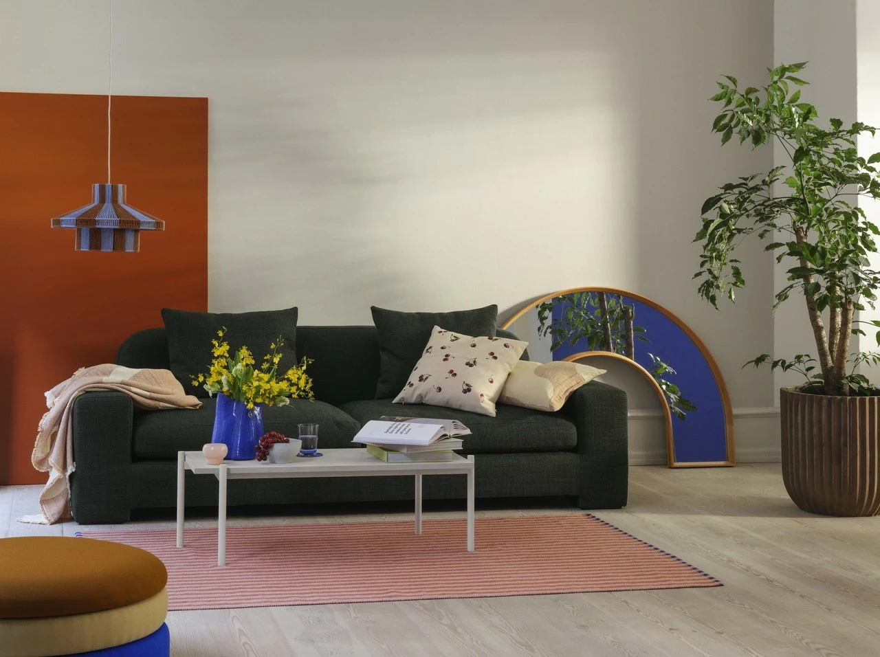 Broste Copenhagen Diana Lampenkap Blauw Ø45cm - 70195000 3 Broste Copenhagen Diana Lampenkap Blauw Ø45cm - 70195000 - Afbeelding 3