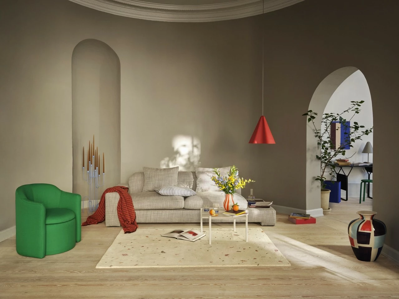 Broste Copenhagen Skirt Hanglamp Rood Ø30cm - 60080007 3 Broste Copenhagen Skirt Hanglamp Rood Ø30cm - 60080007 - Afbeelding 3