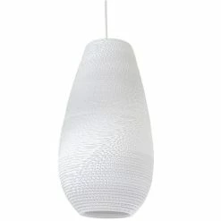 Graypants Drop18 Hanglamp Wit Karton Ø25x45cm -verlichting Soldes Boutique graypants drop18 hanglamp wit karton 25x45cm 1