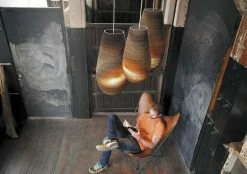 Graypants Drop26 Hanglamp Bruin Karton Ø36x65cm -verlichting Soldes Boutique graypants drop26 hanglamp bruin karton 36x65cm 1