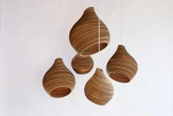 Graypants Hive12 Hanglamp Bruin Karton Ø30x36cm -verlichting Soldes Boutique graypants hive12 hanglamp bruin karton 30x36cm 2