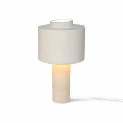 HKliving Gesso Tafellamp - Mat Wit -verlichting Soldes Boutique hkliving gesso tafellamp mat wit 2