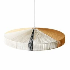 HKliving Touw Hanglamp - Zwarte Strook -verlichting Soldes Boutique hkliving touw hanglamp zwarte strook 1
