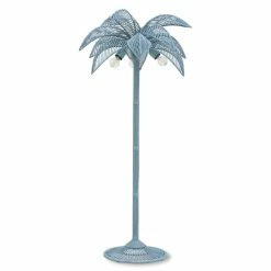 HKliving Wicker Palm Vloerlamp - Grijs/blauw