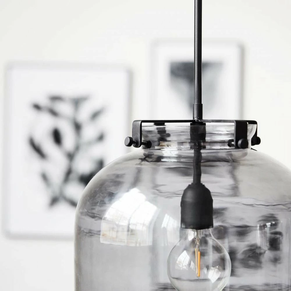 House Doctor Ball Hanglamp Grijs Glas 2 House Doctor Ball Hanglamp Grijs Glas - Afbeelding 2