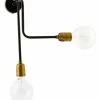 House Doctor Molecular Wandlamp Zwart Metaal Messing