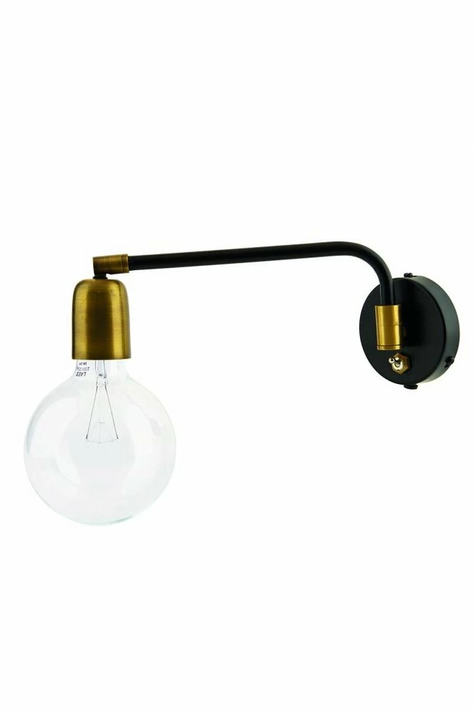 House Doctor Molecular Wandlamp Zwart Metaal Messing 1 House Doctor Molecular Wandlamp Zwart Metaal Messing