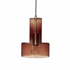 Hubsch Hanglamp Glas - Bruin