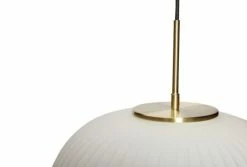 Hubsch Hanglamp Glas - Wit/messing ø42cm -verlichting Soldes Boutique hubsch hanglamp glas wit messing o42cm 3