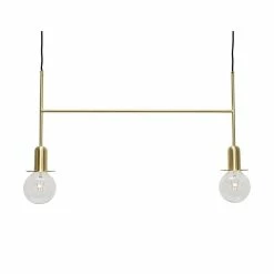 Hubsch Hanglamp Messing Met Twee Lichtbronnen