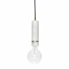 Hubsch Hanglamp Wit Marmer Met Messing Detail