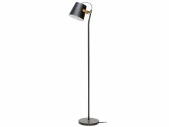 Hubsch Vloerlamp Zwart Messing 25x36xh140cm