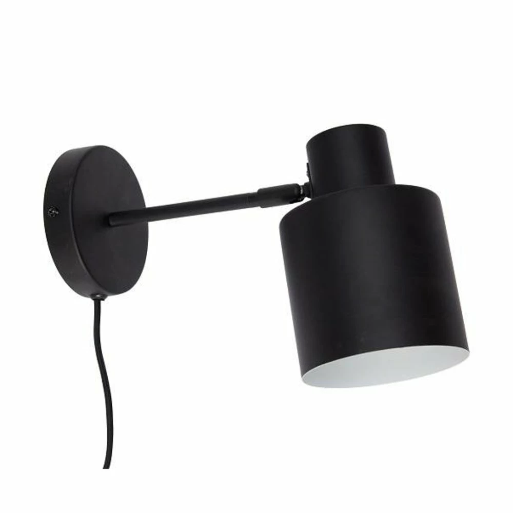 Hubsch Wandlamp Zwart Metaal 1 Hubsch Wandlamp Zwart Metaal