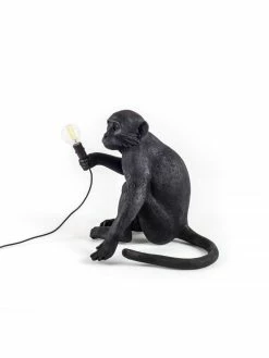 Seletti Monkey Lamp Sitting - Zwart -verlichting Soldes Boutique seletti monkey lamp sitting zwart 3