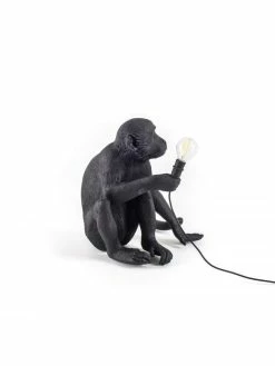 Seletti Monkey Lamp Sitting - Zwart -verlichting Soldes Boutique seletti monkey lamp sitting zwart 4