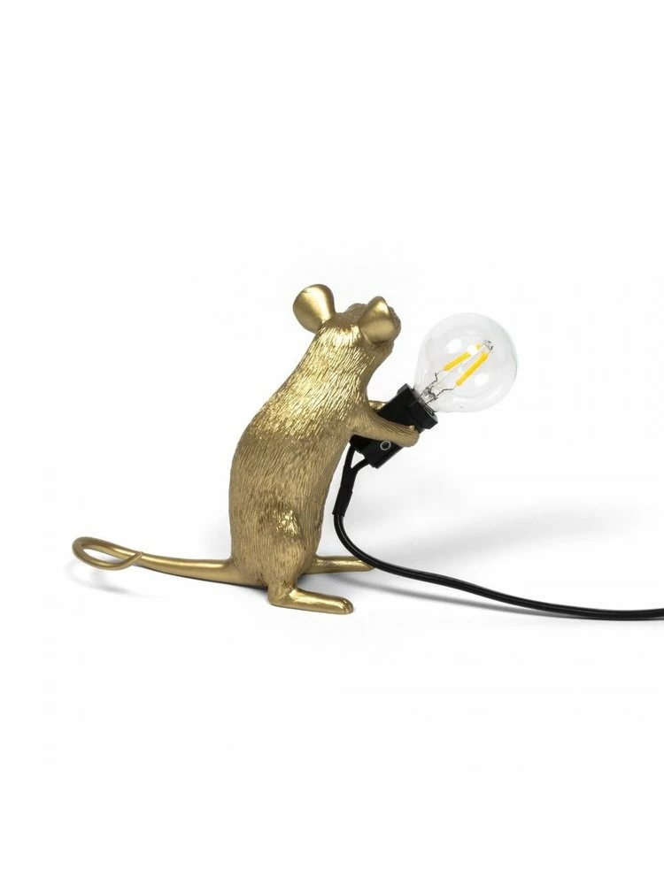 Seletti Mouse Lamp Mac - Goud 2 Seletti Mouse Lamp Mac - Goud - Afbeelding 2