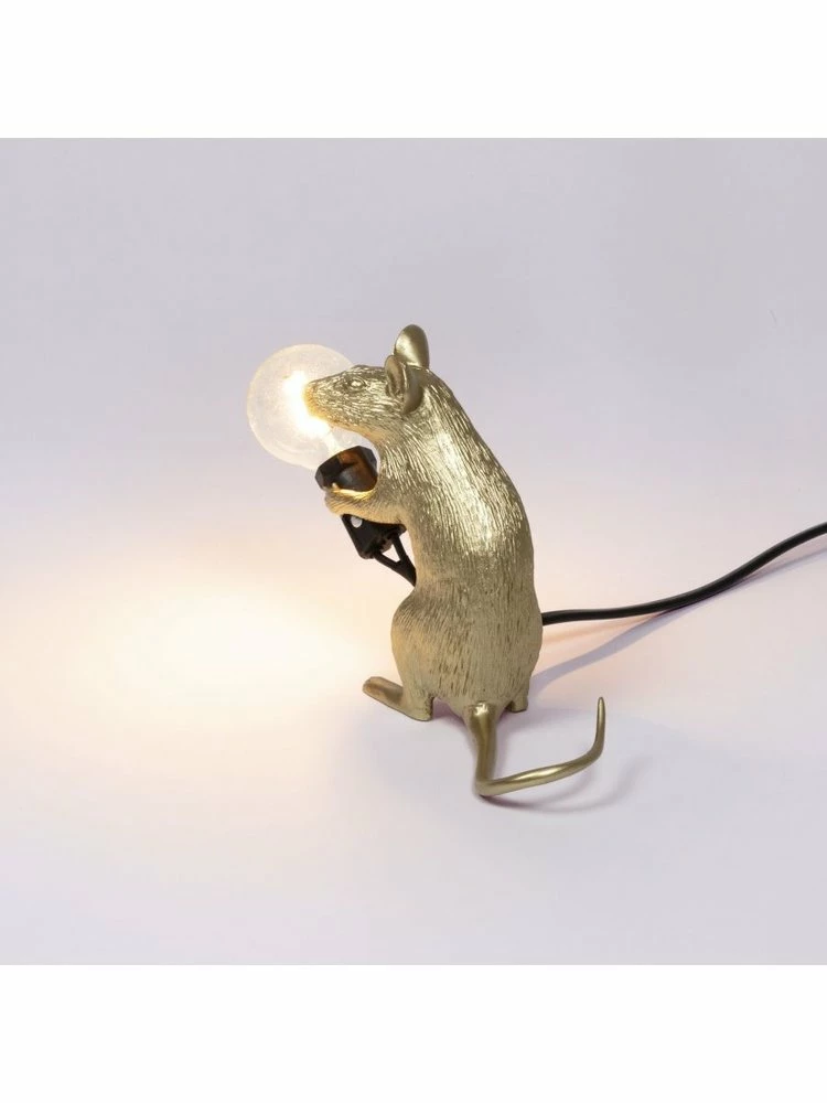 Seletti Mouse Lamp Mac - Goud 5 Seletti Mouse Lamp Mac - Goud - Afbeelding 5