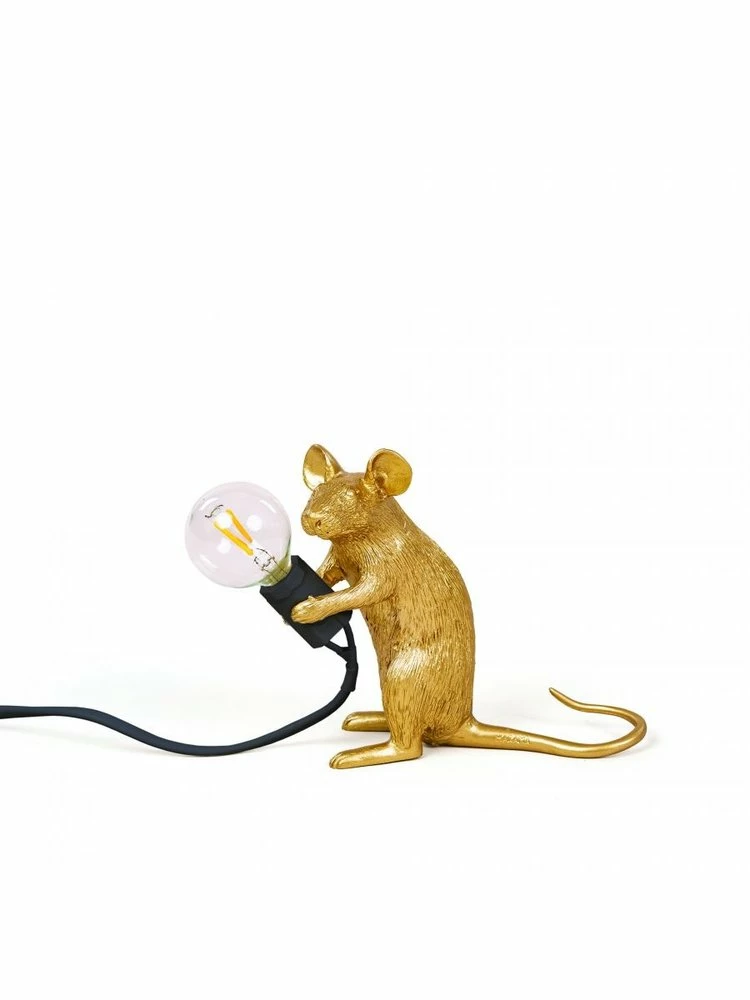 Seletti Mouse Lamp Mac - Goud 1 Seletti Mouse Lamp Mac - Goud